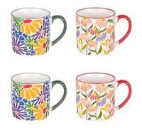 Coffret de 4 mugs Floral Muse 35 cl - Table Passion - Décoré - Porcelaine