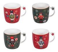 Coffret de 4 mugs Merry 36 cl - Table Passion - Décoré - Porcelaine G