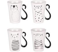 Coffret de 4 mugs Miaou 35 cl - Table Passion - Décoré - Porcelaine G