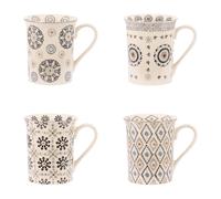 Coffret de 4 mugs Nelson 30 rès 8.5 cm table passion