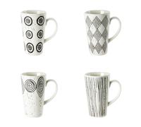 Coffret de 4 mugs Palawan 29 cl - Table Passion - Blanc - Porcelaine Blanc G