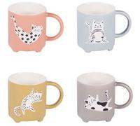 Coffret de 4 mugs Ronron 35 cl - Table Passion - Multicolore - Porcelaine G