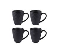 Coffret de 4 mugs Snow black mat 35 cl - - Noir - Porcelaine