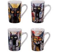 Table Passion – Coffret de 4 mugs Street Cat – 35 cl – Porcelaine décorée
