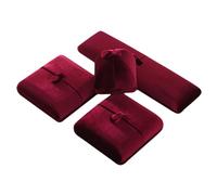 Coffret de 4 pièces rouge foncé for demande en mariage, emballage à bijoux for bracelet, collier, pendentif, organisateur rangement velours