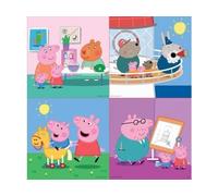 Coffret de 4 Puzzles Enfant - Peppa Le Cochon -12-16 - 20-25 Pieces - Set Puzzle Famille de Peppa Cochon avec Carte Tigre - Enfant