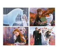 Coffret De 4 Puzzles Enfant Pour Reine Des Neiges 12 - 16 - 20 - 24 Pieces Elsa Anna Olaf Cheval Nokk Swen