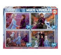Coffret de 4 puzzles progressif 50-80-100-150 pièces disney la reine des neiges ii - puzzle educa enfant G