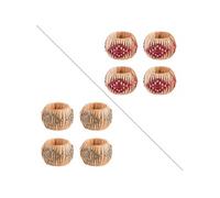 Coffret de 4 ronds de serviette Arizona (1 modèle aléatoire) - - Décoré - Fibre Naturelle