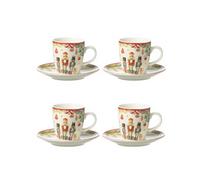 Coffret de 4 tasses à café avec sous tasse casse noisette