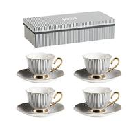 Coffret de 4 tasses à café Madame de Récamier - Gris