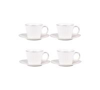 Coffret de 4 tasses à thé avec sous tasses Pure 22 cl - Table Passion