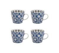 Coffret de 4 tasses Almada 36 cl - Table Passion - Bleu - Grès BLEU G