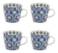 Coffret de 4 tasses Almada 36 cl - Table Passion - Bleu - Grès BLEU G