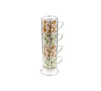 Coffret de 4 tasses déjeuner Isana - Amadeus - Blanc - Porcelaine Blanc