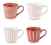 Coffret de 4 tasses Diwali 18 cl - Table Passion - Multicolore - Grès Multicolore G
