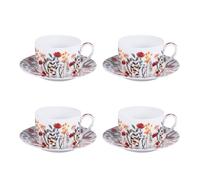 Table Passion - Coffret de 4 tasses et sous tasses 18 cl Flor