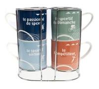 Coffret de 4 tasses Joe - Amadeus - Multicolore - Grés Multicolore G
