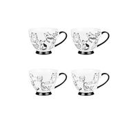 Coffret de 4 tasses Mistigris 20 cl - Table Passion - Décoré - Porcelaine G