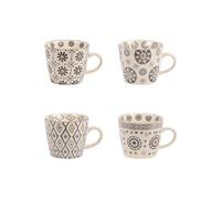 Coffret de 4 tasses Nelson 30 cl - - Gris - Grès