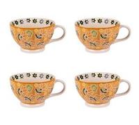 Coffret de 4 tasses Peony 36 cl - Table Passion - Jaune - Grès JAUNE G