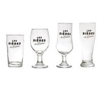 Coffret de 4 verres à bière en verre style bistrot - - ALTOBUY Transparent