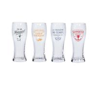 Coffret de 4 verres à bière Foot 50 cl - Trend'up