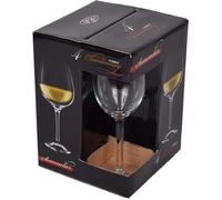 Coffret de 4 verres à pied.Vin blanc. Dégustation
