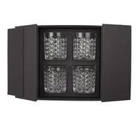 Coffret de 4 verres à whisky - L 21,7 cm x l 9 cm x H 25 cm NC