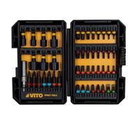 VITO - Coffret de 47 Embouts de vissage pour Visseuse à choc Acier JR Chrome vanadium