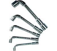 Coffret de 5 clés à pipe débouchées FACOM - 76.J5PB - 12 pans x 6 pans - Ouvertures de 8 à 17 mm - Profil OGV®