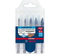 Coffret de 5 forets Expert HardCeramic HEX-9 - diamètre 4/5/6/8/10mm BOSCH