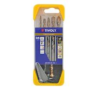 Tivoly Coffret forets béton haute performance – 5 forets gradués SLR Ø 4, 5, 6, 8, 10 mm