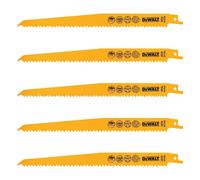 Coffret de 5 Lames DEWALT DT2349-QZ pour scie sabre Bi-Métal 228mm