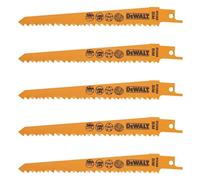 Coffret de 5 Lames DEWALT DT2359 pour scie sabre Bi-Métal 152mm