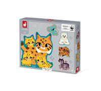 Coffret De 5 Puzzles Évolutifs Animaux 2-3-4-5-6 Pièces - Janod