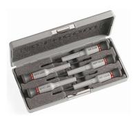 Coffret de 5 tournevis de précision Microtech FACOM AEF.J1PB (4 plats + 1 cruciforme)