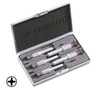 Facom Tournevis à main MICRO-TECH® Phillips AEFP.J1 – Coffret 5 pièces en boîte plastique