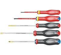 Coffret de 5 Tournevis Protwist FACOM - AT.J5VEPB (dont 2 Tournevis isolés 1000V empreintes Fente et Prozidriv)