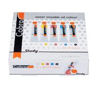 Coffret de 5 tubes de peinture à l'huile 40ml Cobra Study