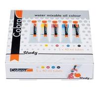 Coffret de 5 tubes de peinture à l'huile 40ml Cobra Study