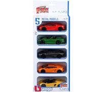 Coffret de 5 Voitures Bburago Street Fire 1:43 Multicolore G