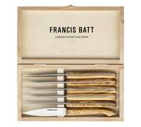 Coffret de 6 couteaux à steak Capucin manche bois d'Olivier