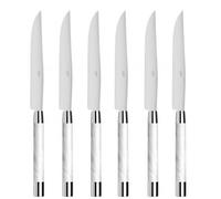 Coffret de 6 couteaux à steak Conty blanc