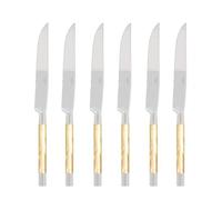 Coffret de 6 couteaux à steak CONTY NACRÉ NATUREL