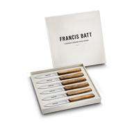 Coffret de 6 couteaux à steak navette 6.16 manche bois d'Olivier