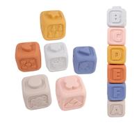 MGM - Coffret de 6 cubes à empiler Les Cubes de Doron 056342 - Silicone Multicolore TU