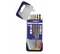 Coffret de 6 forets inox queue cylindrique Hi-Perf TIVOLY