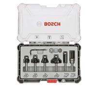 Coffret de 6 fraises droites Bosch Professional 2607017469 à araser et de bordage à queue de 8mm