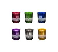 Coffret de 6 gobelets 32 n cristal taillé - - Multicolore - Cristal